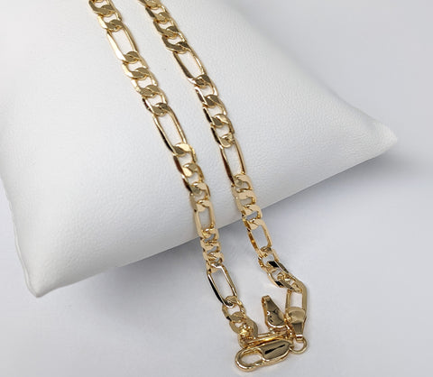 18K Gold Plated Figaro 26" Chain