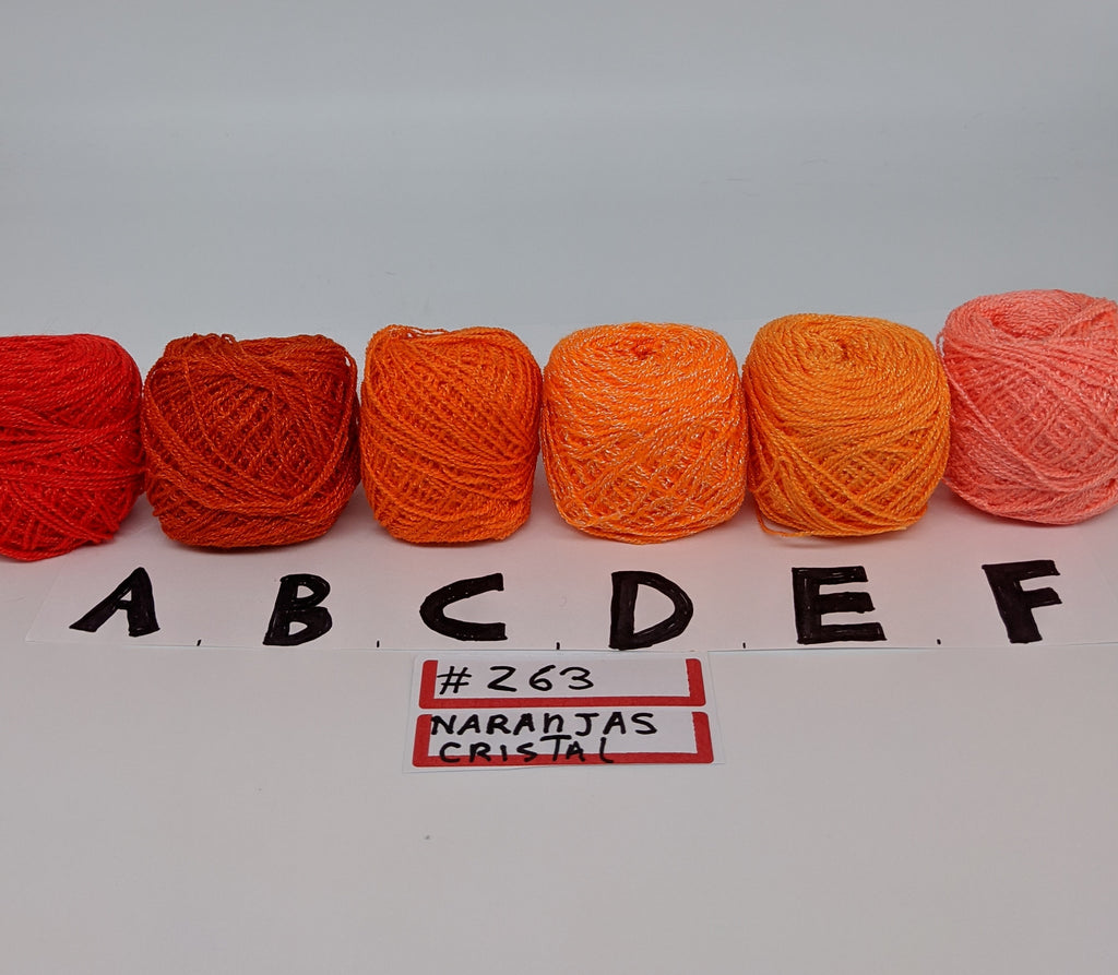 263 Orange Tone Crystal Yarn