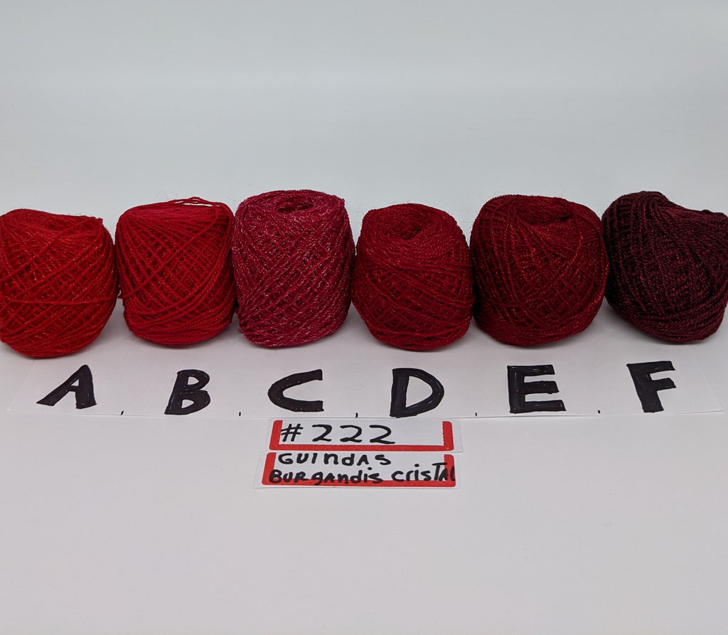 222 Burgundy Tone Crystal Yarn