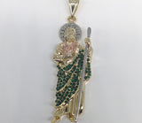 Plated Tri-Color Saint Jude Pendant