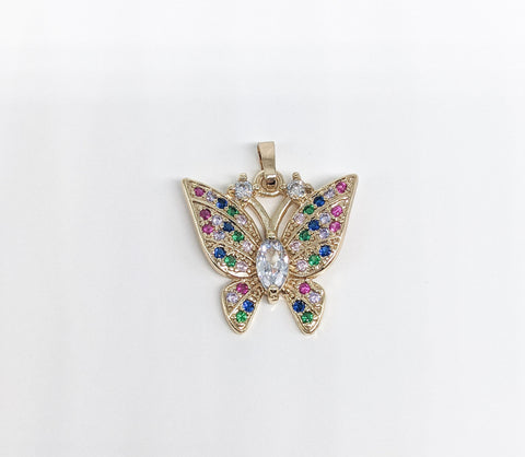 Plated Butterfly Pendant