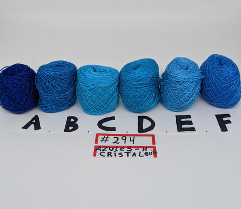 Blue 100g Crystal Glitter Crochet Mexican Yarn Hilo Estambre Cristal #M-34