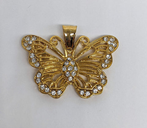 Plated Butterfly Pendant