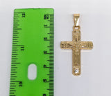 Plated Cross Pendant and Figaro 18" Chain Set