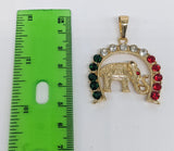 Plated Elephant Pendant