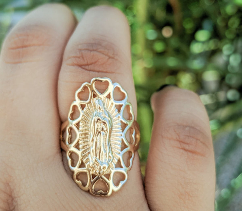 Plated Virgin Mary Ring