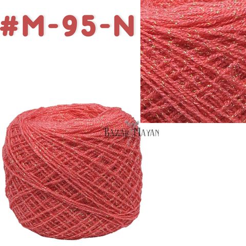 Orange 100g Crystal Glitter Crochet Mexican Yarn Hilo Estambre Cristal #M-95-N