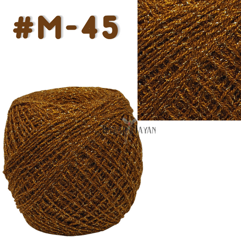 Brown 100g Crystal Glitter Crochet Mexican Yarn Hilo Estambre Cristal #M-45