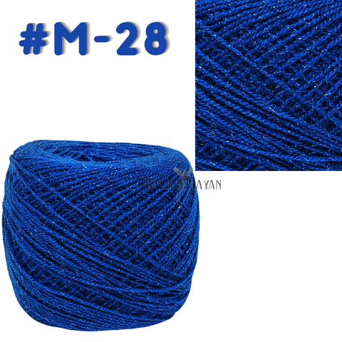 Blue 100g Crystal Glitter Crochet Mexican Yarn Hilo Estambre Cristal #M-28