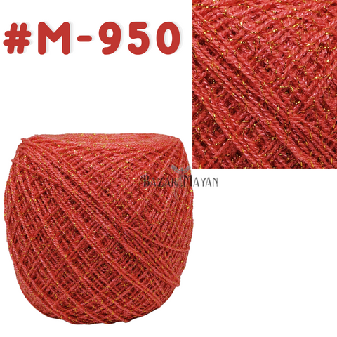 Orange 100g Crystal Glitter Crochet Mexican Yarn Hilo Estambre Cristal #M-950