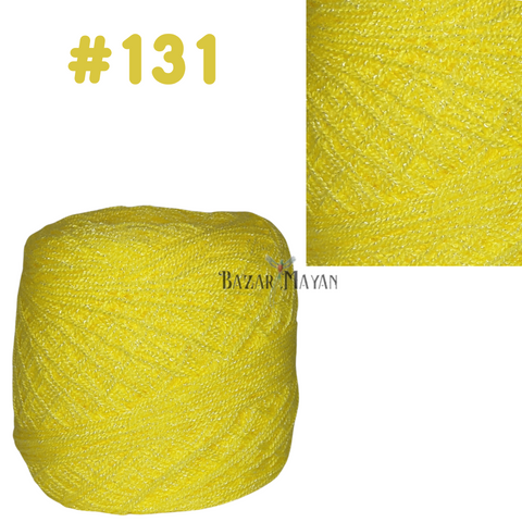 Yellow 100g Crystal Crochet Mexican Yarn Thread -Hilo Estambre Cristal #131