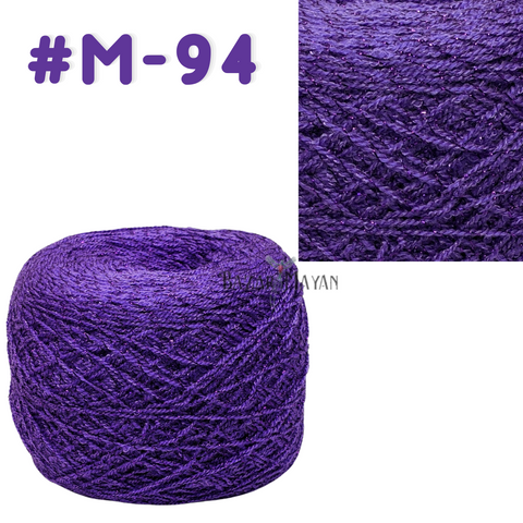 Purple 100g Crystal Glitter Crochet Mexican Yarn Hilo Estambre Cristal Brillo #M-94