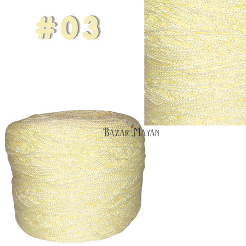 Natural 100g Crystal Crochet Mexican Yarn Thread -Hilo Estambre Cristal #03