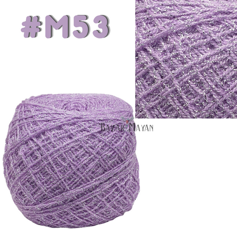 Purple 100g Crystal Glitter Crochet Mexican Yarn Hilo Estambre Cristal Brillo #M53