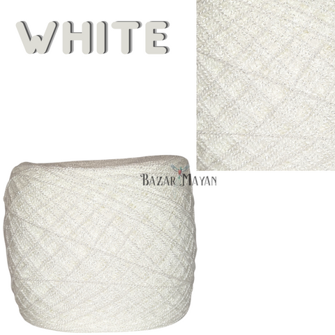 White 100g Crystal Crochet Mexican Yarn Thread - Hilo Estambre Cristal