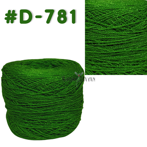 Green 100g Crystal Crochet Mexican Yarn Thread -Hilo Estambre Cristal #D-781