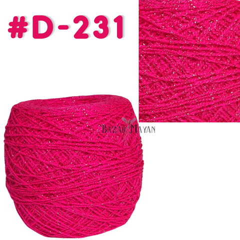 Pink 100g Crystal Glitter Crochet Mexican Yarn Hilo Estambre Cristal #D-231