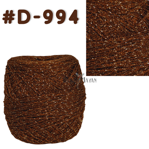 Brown 100g Crystal Glitter Crochet Mexican Yarn Hilo Estambre Cristal #D-994