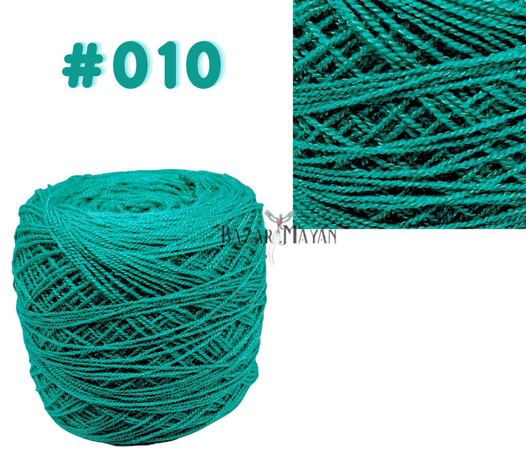Green Tones 100g Crystal Crochet Mexican Yarn Thread - Hilo Estambre Cristal #010