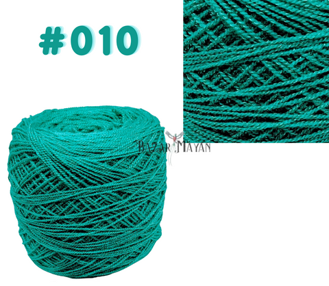 Green Tones 100g Crystal Crochet Mexican Yarn Thread - Hilo Estambre Cristal