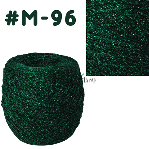 Green 100g Crystal Glitter Crochet Mexican Yarn Hilo Estambre Cristal Brillo #M-96