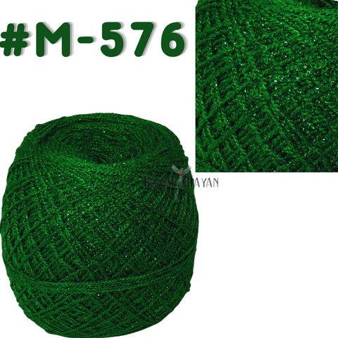 Green 100g Crystal Glitter Crochet Mexican Yarn Hilo Estambre Cristal Brillo #M-576