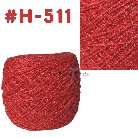 Orange 100g Crystal Glitter Crochet Mexican Yarn Hilo Estambre Cristal Brillo #H-511