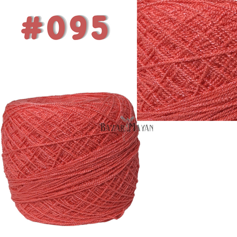 Orange 100g Crystal Crochet Mexican Yarn Thread -Hilo Estambre Cristal #095