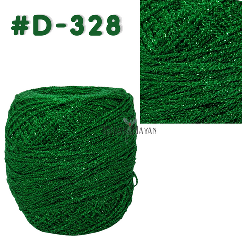 Green 100g Crystal Glitter Crochet Mexican Yarn Hilo Estambre Cristal Brillo #D-328
