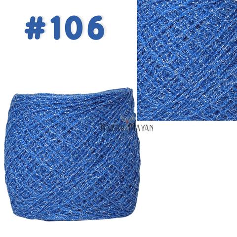 Blue 100g Crystal Crochet Mexican Yarn Hilo Estambre Cristal #106