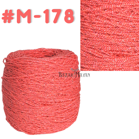 Orange 100g Crystal Glitter Crochet Mexican Yarn Hilo Estambre Cristal Brillo #M-178