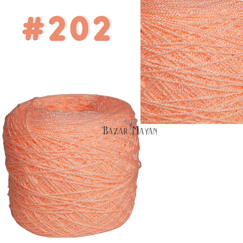 Orange 100g Crystal Crochet Mexican Yarn Thread -Hilo Estambre Cristal #202