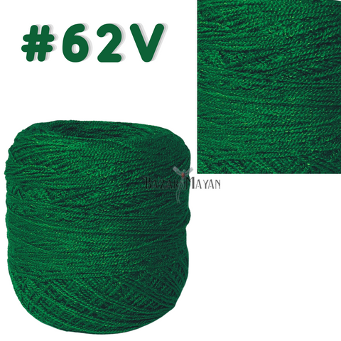 Green 100g Crystal Crochet Mexican Yarn Thread -Hilo Estambre Cristal #62V
