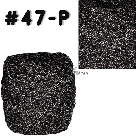 Black 100g Crystal Crochet Mexican Yarn Thread -Hilo Estambre Cristal #47-P