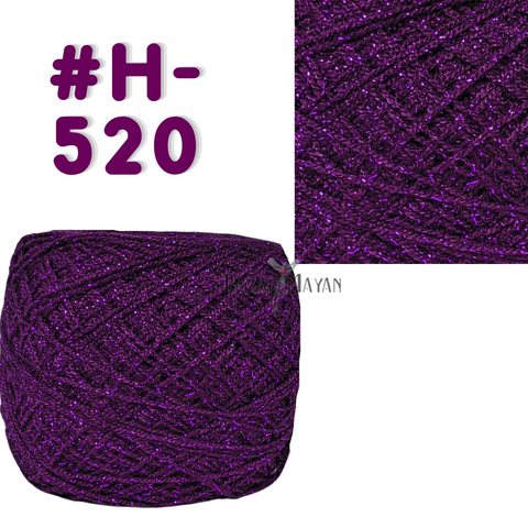 Purple 100g Crystal Glitter Crochet Mexican Yarn Hilo Estambre Cristal Brillo #H-520